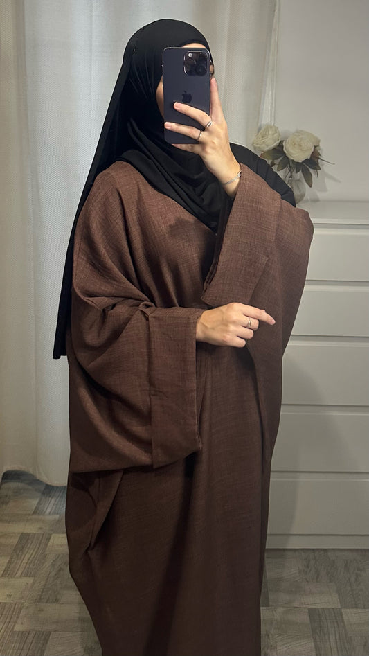 Abaya effet LIN MARRON