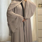 Kimono mousseline gris clair