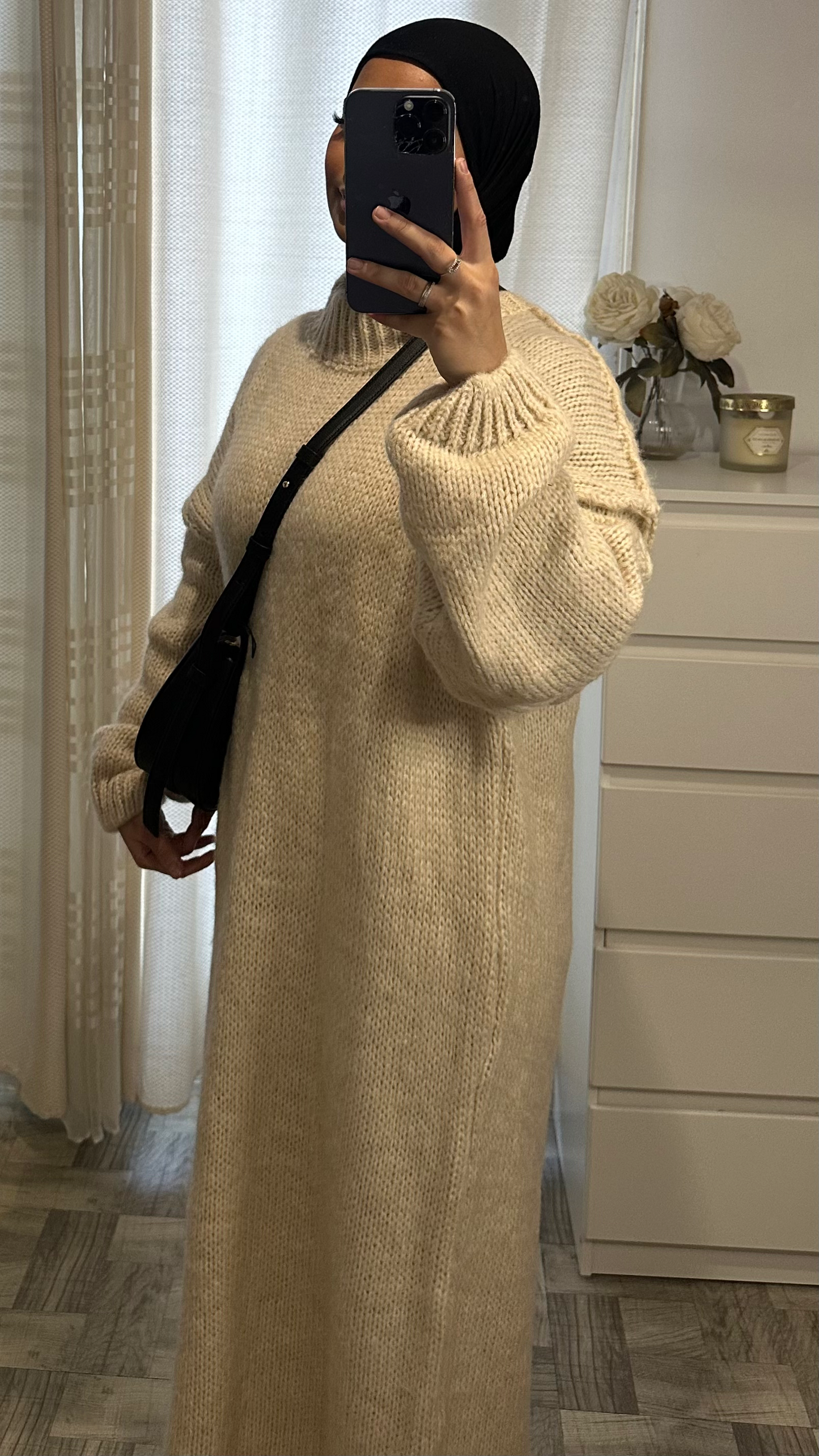 Robe Pull Oversize Beige