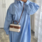 Robe chemises bouffante Bleu