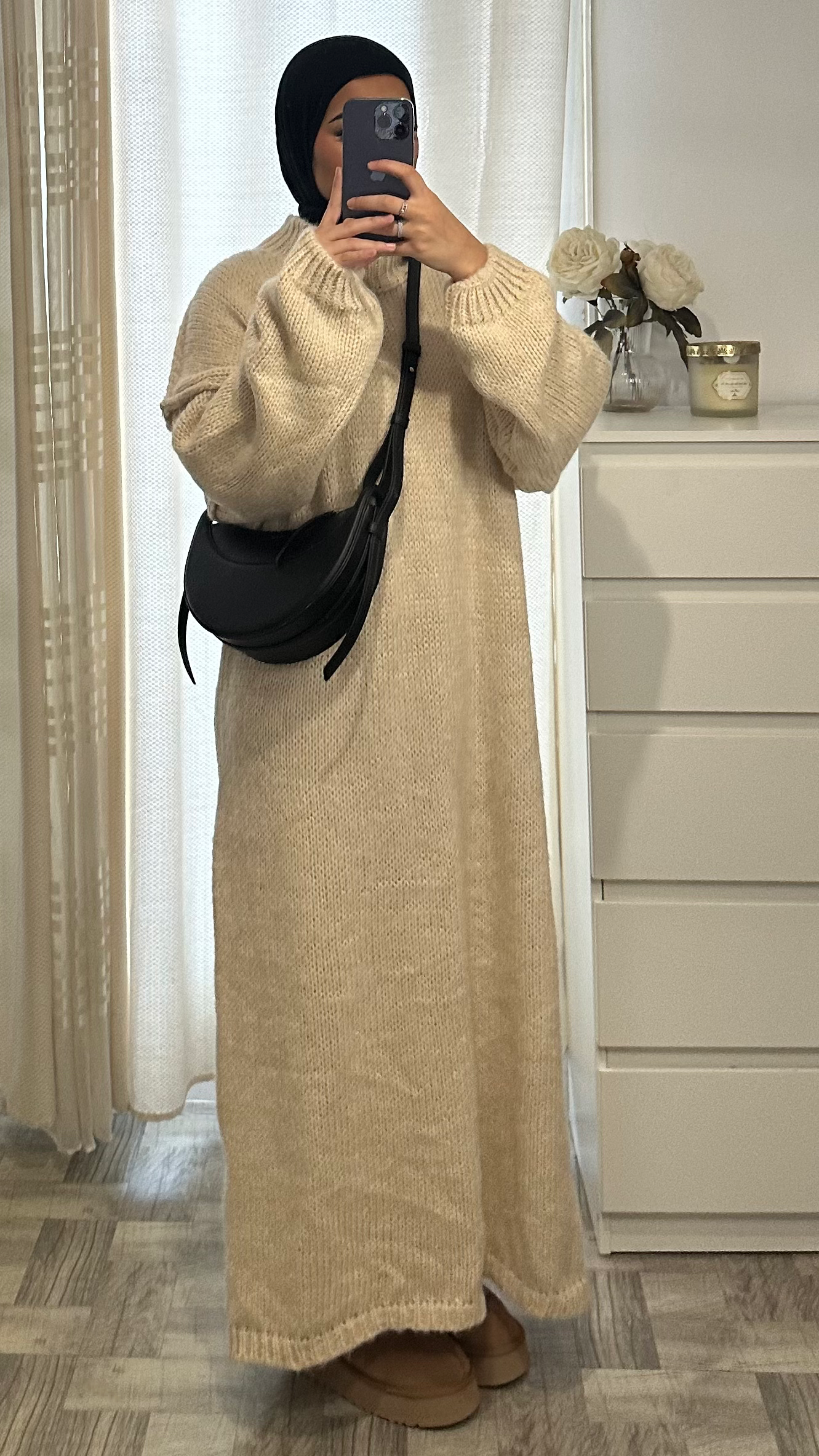 Robe Pull Oversize Beige