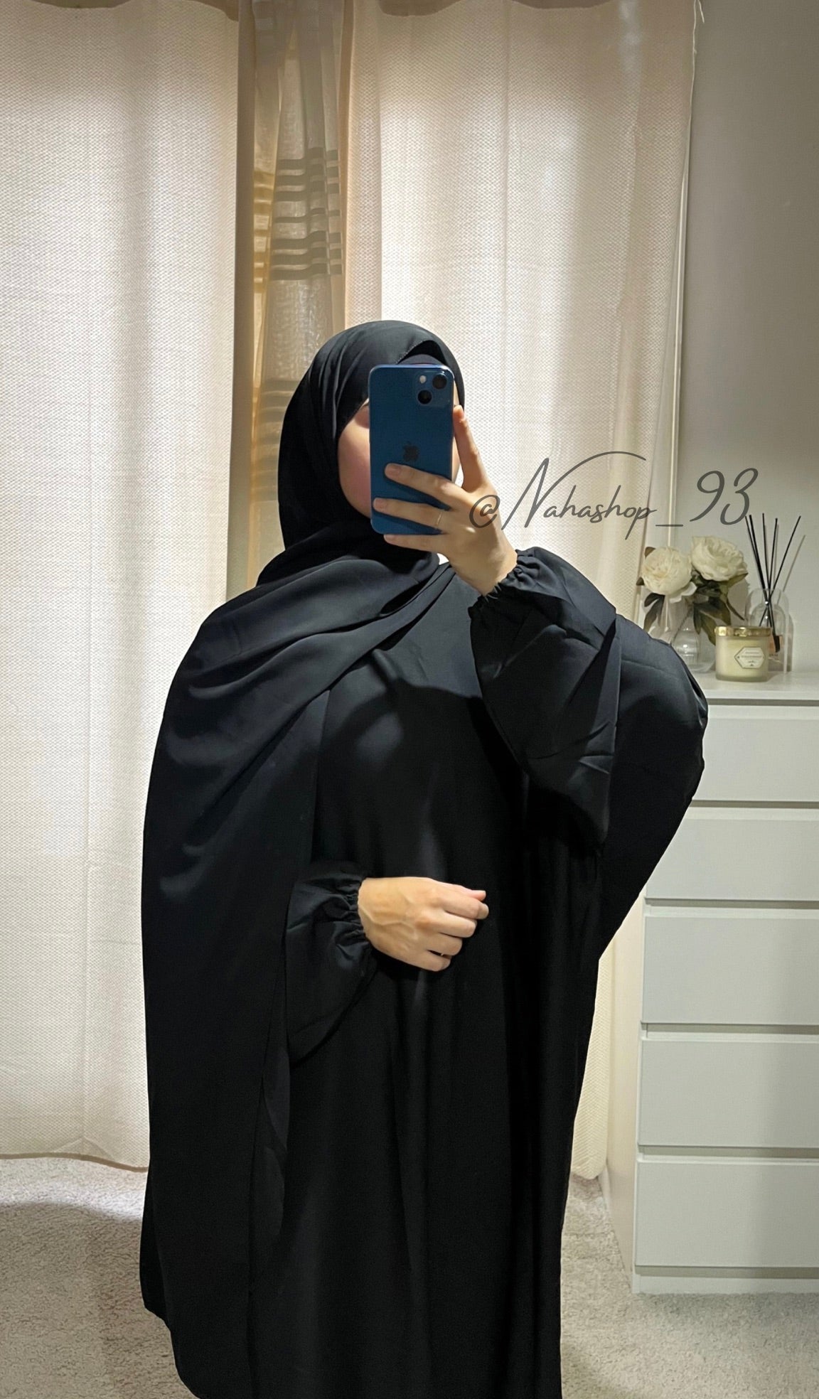 Abaya voile intégré NOIR